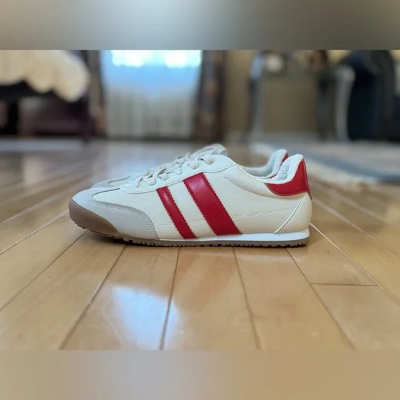 Women’s DV by Dolce Vita Red and Cream Sneakers - Picture 1 of 3